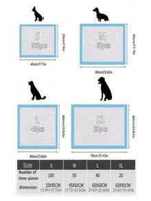 Super Absorbent Puppy Pee Pads Leak Proof Quick Dry Disposable Dog Training Potty Mats For Dogs Cats Thickened Pet Toilet Pads With Non Slip Backing For Indoor Use - Blue and White - View 8