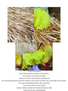 1pc Tropical Raffia Style Table Skirt With Colorful Flower Decor, Hawaiian Luau Beach Themed Party Table Surround, Summer Birthday Pool Party Table Decorations Supplies - Khaki - View 9