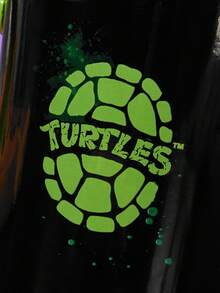 TEENAGE MUTANT NINJA TURTLES | SHEIN 400ml 卡通字母印花陶瓷馬克杯（適用微波爐與洗碗機） - 黑色 - 查看 6