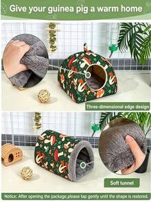 1/2 Pcs Guinea Pig Hideout Soft And Comfortable Pet Tunnel Bed For All Seasons, Suitable For Hamsters, Guinea Pigs, Hedgehogs,Rabbits And Other Small Pets - Multicolor - View 10
