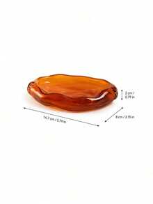 Cirelle 1pc Glass Incense Holder For Stick Incense, Irregular‑Shaped Incense Tray, Desktop Incense Plate, Transparent Storage Tray, Display Plate, Home Indoor Ornament, INS Style, Dopamine‑Style, Can Be Placed On Desktop, Easy To Clean - multicolor - View 15