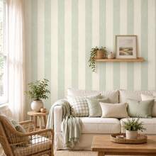 1PC Pastel Vertical Stripe Peel & Stick Wallpaper, Removable PVC Wall Decor For Nursery, Kids Room & Playroom - Multicolor - View 12