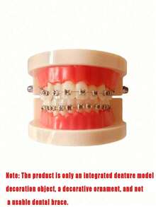 1PC Metal Orthodontic Bracket Model Dental Teeth Model Clinic Patient Communication Display Tool Teaching Aid Dental Office Decor Educational Demonstration Model High Precision Durable Easy Clean For Dentist Student Teacher Gift Idea - Multicolor - View 4