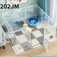 1 Indoor Small Dog Fence, Suitable For Pets Such As Puppies And Rabbits, Foldable Isolation Door, Pet Fence - Multicolor - View 3