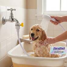 Dog Shower Attachment For Faucet, Portable Dog Shower Hose, Mobile Basin Sprayer With Adjustable Hose Clip, Flexible Pet Shower Hose 51 Inches (130 Cm) & Portable Shower Head For Rinse - Mobile Pet & Hair Washer - Multicolor - View 1