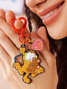 GARFIELD | SHEIN Cute Cartoon Keychain, Bag Hanger, Gift - Yellow - View 2