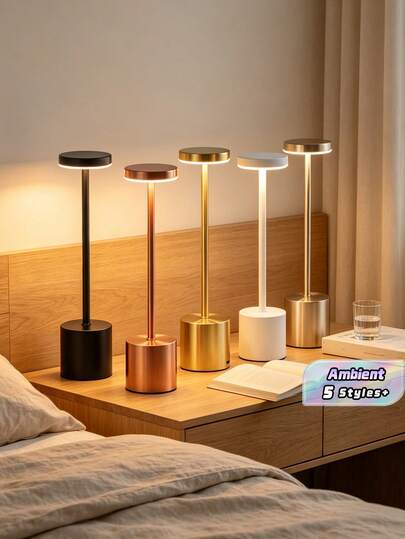 Modern Touch Dimming LED Lamp,Cold And Warm Light/Neutral Light Three Color Temperature Switching,Metal Structure,USB Fast Charging/Suitable For Bedroom/Living Room/Study Room Ambient Light/Holiday Table Lighting Decoration
