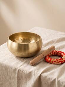 1Set Hand‑Forged Singing Bowl Set, Rich Resonant Sound, For Yoga, Sound Healing, Chakra Balancing & Mindfulness Practice, Comes With Mallet For Easy Playing, Ideal For Meditation And Relaxation - Multicolor - View 6