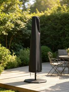 1Pc 210D Oxford Cloth Waterproof Windproof Patio Umbrella Cover Large Size Dust Resistant Sunshade Umbrella Protective Cover Durable Weather Resistant Anti UV Protective Case For Backyard Lawn Courtyard Poolside Balcony Outdoor Garden Terrace Daily - Black - View 9