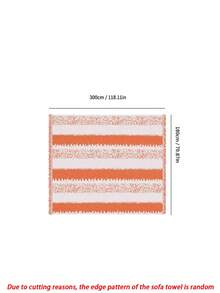 1pc Colorful Chenille Sofa Cover, One-Piece Sofa Protector With Tassel Design, All-Season Full Coverage, Pet-Friendly, Machine Washable, For Bedroom, Living Room, Office, Fits 1-4 Seater Sofa - Multicolor - View 15