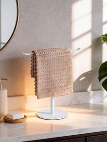 White Towel Rack, Bathroom T-Shaped Towel Rack, Kitchen Towel Rack, Make Towel Storage More Simple And Convenient - White - View 9