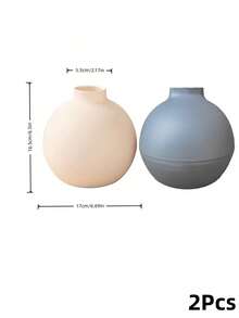 Cirelle 1PC/2PCS Nordic Style Spherical Ceramic Tissue Box, Matte Finish Round Ball Paper Dispenser, Dust-Proof Multi-Purpose Desktop Holder, Minimalist Organizer For Living Room Dining Bedroom Kitchen Home Use - Multicolor - View 18