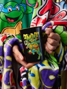 TEENAGE MUTANT NINJA TURTLES | SHEIN 400ml 卡通字母印花陶瓷馬克杯（適用微波爐與洗碗機） - 黑色 - 查看 8