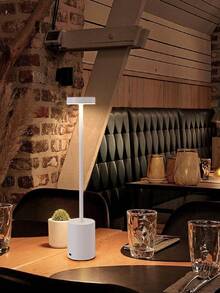 Modern Metal LED Table Lamp, Touch‑Control Rechargeable Wireless Night Light, USB‑Charged Dimmable, Minimalist Indoor Ambient Light. Ideal For Bedroom Bedside, Office, Bar, Cafe, Portable Desktop Decorative Lighting - Multicolor - View 4