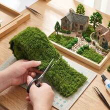 1‑Pack Artificial Moss Mat, DIY Faux Moss, Artificial Moss Table Runner For Wedding Table Centerpiece, Fairy Garden, Indoor Green Grass Wall, Party Office Home Bedroom, Fall Wedding & Halloween Decor - Green - View 4