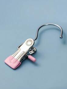 10pcs High Quality Stainless Steel Clothes Clips, Adjustable Metal Pants Rack With Clips, Laundry Clips With Hooks, Portable Hanging Clothes Clips For Clothing, Pants, Skirts, Decoration, Spring, Minimalist, Summer Tops - Multicolor - View 18