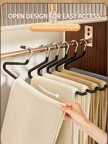 Goose Shaped Pants Rack, No Trace, Anti Slip, Household Pull-Out Pants Hanging, Stainless Steel Thick Wardrobe Shaped Hanging, Pants Storage. - Multicolor - View 5