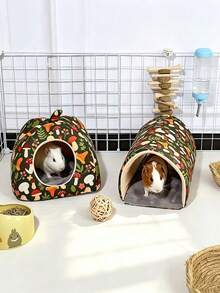 1/2 Pcs Guinea Pig Hideout Soft And Comfortable Pet Tunnel Bed For All Seasons, Suitable For Hamsters, Guinea Pigs, Hedgehogs,Rabbits And Other Small Pets - Multicolor - View 3