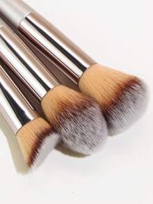 2 Pieces Set Of Champagne Gold Makeup Brushes, Eyeshadow Brush, High-End Makeup Tools, Makeup Brushes - Coffee Brown - View 4