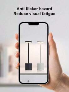 Modern Metal LED Table Lamp, Touch‑Control Rechargeable Wireless Night Light, USB‑Charged Dimmable, Minimalist Indoor Ambient Light. Ideal For Bedroom Bedside, Office, Bar, Cafe, Portable Desktop Decorative Lighting - Multicolor - View 6