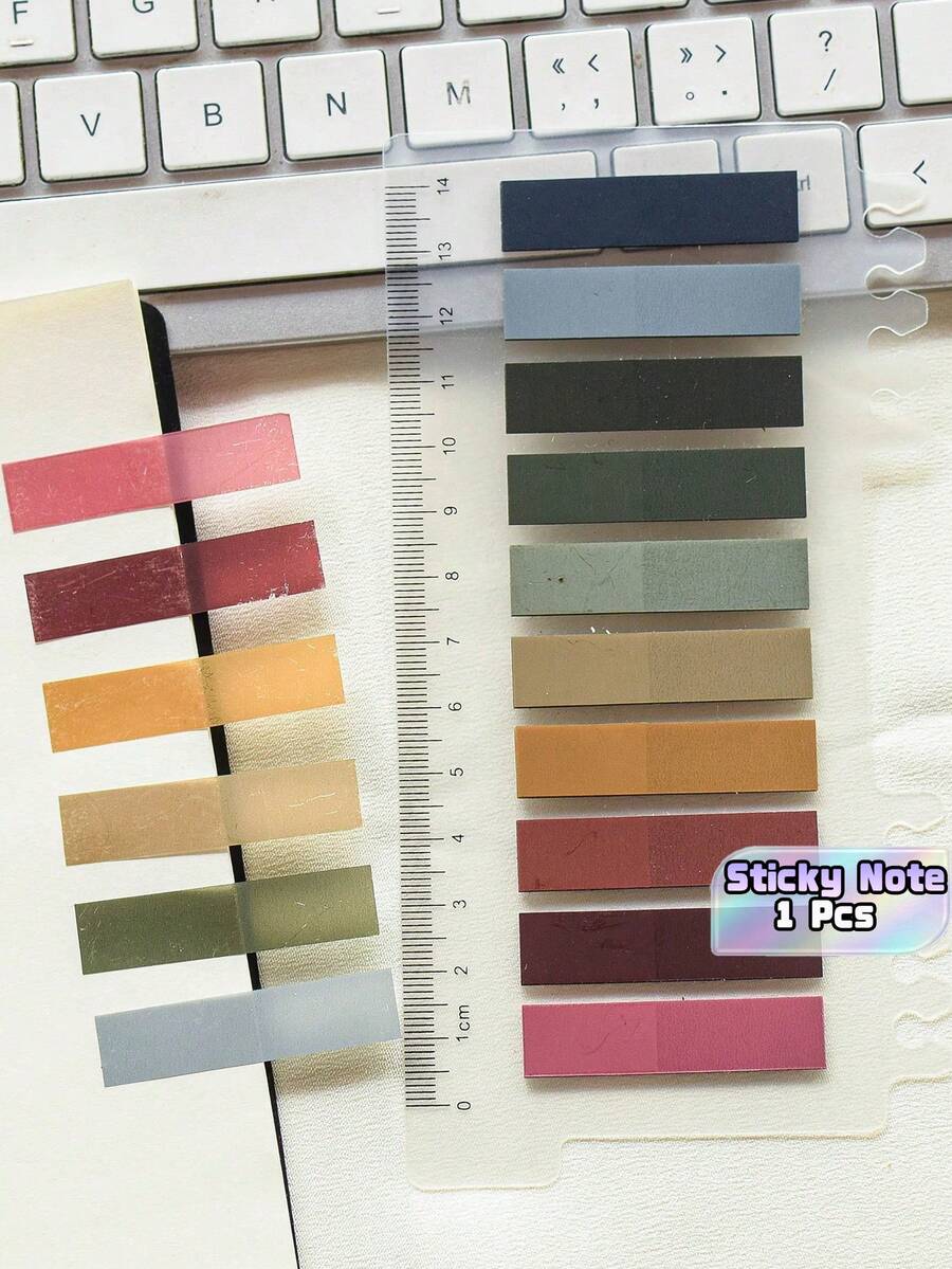 1/10/20 Packs Full‑Color Autumn Glow Index Tabs, Semi‑Transparent Plastic PET Marking Strips - Multicolor - View 1