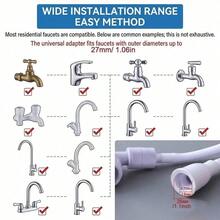 Dog Shower Attachment For Faucet, Portable Dog Shower Hose, Mobile Basin Sprayer With Adjustable Hose Clip, Flexible Pet Shower Hose 51 Inches (130 Cm) & Portable Shower Head For Rinse - Mobile Pet & Hair Washer - Multicolor - View 7