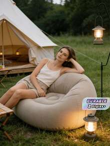 1PC LIGHTWEIGHT PORTABLE INFLATABLE BEAN BAG LOUNGE CHAIR SOFA COMFORTABLE FOLDABLE OUTDOOR CAMPING GARDEN PATIO BEACH HOME FURNITURE ALL SEASONS FALL REND GIFT - Multi-color - View 2
