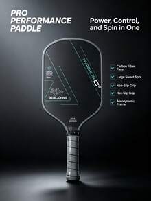 1PC Perseus Ben Johns 16mm Carbon Fiber Ice Crystal Pickleball Paddle T700 Power Core For Competition Training - Multicolor - View 6