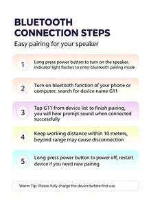 Teckwe RGB Light Portable Strap Bluetooth Karaoke Speaker With Clip On Microphone For Teacher Tour Guide Home Gathering Travel Party Built In Speaker Battery 1200mAh 2 Microphone Batteries 200mAh - View 7