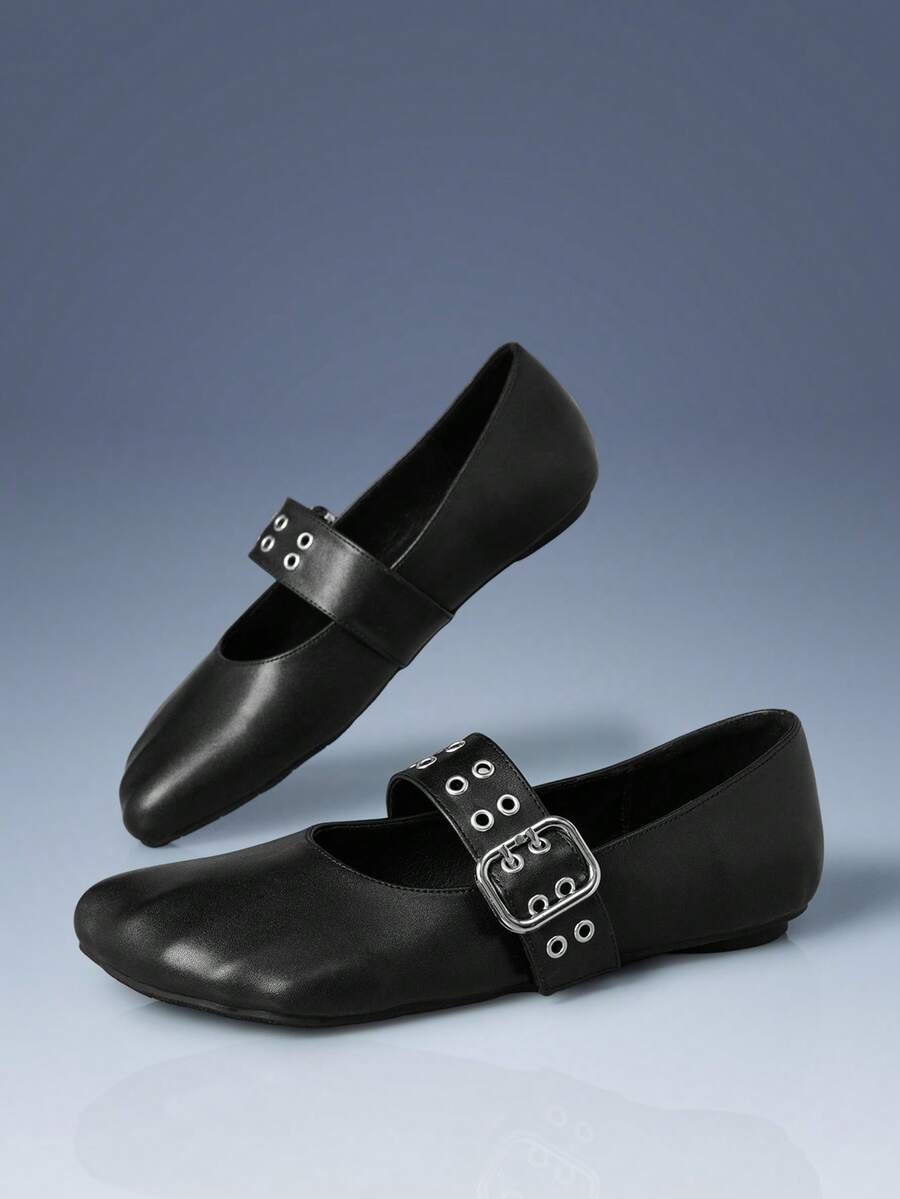 CUCCOO GRLICON Ladies, Flat Shoes, Vacation Atmosphere, Summer Wear, Travel Essentials, Y2K, Cool Girl Night Out Wear Fall Shoes - Black - View 1