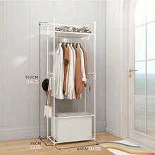 1pc Portable Wardrobe, Multi-Functional Multi-Layer Metal Clothes Storage Cabinet/Clothes Rack, Clothing Storage, Hanging Rod, Bedroom Living Room Storage, Shoe Storage, Luggage Storage, Bedroom School Dormitory Storage Rack, Ideal Choice For Home - View 13