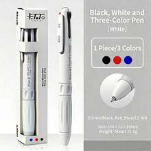 Pulpen Ballpoint 3 Warna, Pulpen Ballpoint Multiwarna 3-in-1 yang Dapat Ditarik dengan Tinta Hitam, Merah, Biru Cepat Kering, Pulpen Ballpoint Ujung Ganda CS, Pulpen Multiwarna Warna Lembut, Untuk Kantor, Sekolah, Mencatat, Menulis, Menandai, Kembali ke Sekolah - Bulat - View 15