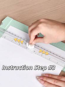 1-Pc A4 Paper Trimmer, Portable Double-Sided Manual Cutting Tool With Ruler, Small Desktop Paper Cutter For Office, Home, And Craft, Multifunctional Cutter For Cards, Photos, Scrapbooking – Random Style, Sturdy And Easy To Use. - Multicolor - View 7
