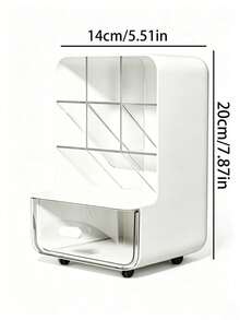 Transparent Drawer-Style Stationery Storage Box, Large Capacity Compartment Storage Box Suitable For Students, Multi-Function Desktop Organizer For School And Office School Supplies - Multicolor - View 5