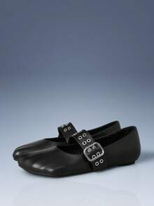 CUCCOO GRLICON Ladies, Flat Shoes, Vacation Atmosphere, Summer Wear, Travel Essentials, Y2K, Cool Girl Night Out Wear Fall Shoes - Black - View 2