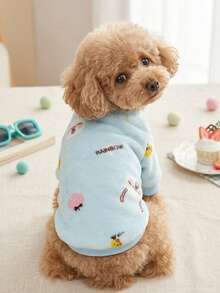 PETSIN Letter Pattern Fleece Cute Warm Sweatshirt, Autumn/Winter - Multicolor - View 2