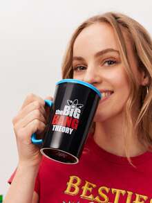 THE BIG BANG THEORY X SHEIN 400ml陶瓷馬克杯附手柄（適用微波爐與洗碗機） - 黑色 - 查看 3