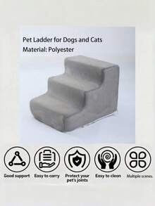 Three Tier Pet Climbing Stairs Sofa Step Bedside Step Cat Dog Ramp Foldable Non Slip Anti Skid Training Play Removable Washable Pedals Easy Clean Space Saving Multifunctional And Durable - Multicolor - View 8