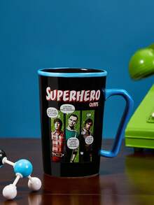 THE BIG BANG THEORY X SHEIN 400ml陶瓷馬克杯附手柄（適用微波爐與洗碗機） - 黑色 - 查看 4