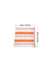 1pc Colorful Chenille Sofa Cover, One-Piece Sofa Protector With Tassel Design, All-Season Full Coverage, Pet-Friendly, Machine Washable, For Bedroom, Living Room, Office, Fits 1-4 Seater Sofa - Multicolor - View 8