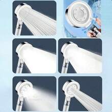 5-Mode Filter Shower Head With 5 Extra Replacement Filters, Bathroom Shower Filter Sprayer With Pressure Boosting, Lightweight Shower Head Convenient For Rv, Camping, Outdoor Use, Bathroom Accessories. Hose Not Included. - Multicolor - View 4