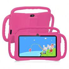 Tablet Edukasi Anak 7 inci, 4GB+64GB, Quad-Core 1.3GHz, Android 13, Layar IPS HD 1024x600, Kamera 2MP+2MP, Kontrol Orang Tua WiFi, Bahan ABS Silikon, Aksesoris Lengkap Termasuk - MultiWarna - View 5