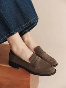 Rosivie Women's Casual Versatile Loafers Flat Shoes - Brown - View 1