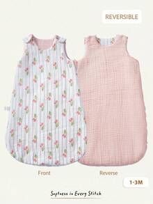 Cozy Pixies 1-Piece Baby Sleeping Bag, With Cute Printed Pattern On Both Sides, Soft And Comfortable, Suitable For Newborn Gifts (3 Choices) - Multicolor - View 18