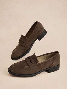 Rosivie Women's Casual Versatile Loafers Flat Shoes - Brown - View 8