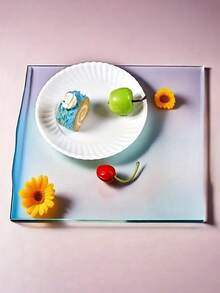 10/50/100 White Paper Plates, Perfect For Birthday Parties, Durable Cake Tableware, 6-Inch White Round Party Plates, Ideal For Birthdays, Cakes, And Barbecues - White - View 3