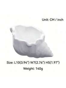 White Shell Conch-Shaped Plate, Small And Exquisite, Can Be Used As Photography Props, Jewelry Storage Or Decorations, Suitable For Birthday Decorations, Performance Accessories, Mother's Day - White - View 4