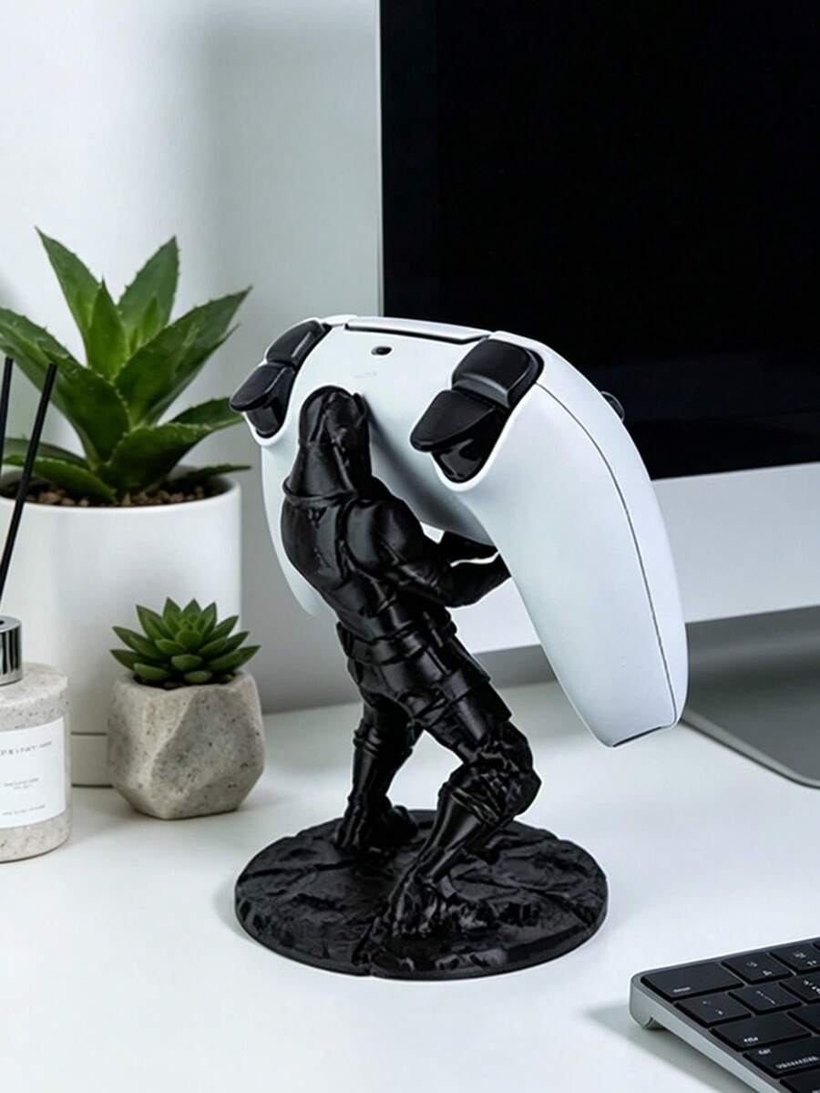 Black Knight Multi-Platform Controller Stand | Compatible Series X|S/ One And Switch Pro Controllers | Stable Support, Scratch-Resistant Design | Desktop E-Sports Decoration, Creative Player Gift - Black Knight-themed Multi-platform Controller Stand - View 1