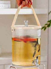 Dispenser Minuman Plastik Besar dengan Keran - Teko Jus dengan Saringan Buah, Cocok untuk Jus, Teh, dan Kopi Dingin - Sistem Pompa yang Mudah Digunakan, Dispenser Minuman Rumah Tangga, Ideal untuk Restoran, Hotel, dan Rumah. - MultiWarna - View 6