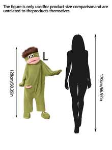 Large-Mouthed Monster Couple's Pajamas For Winter, With Fleece Lining And Extra Thickness, Designed For Fun And Warmth. Also Suitable For Home Wear. Haddon's Cute Fish-Themed Bathrobe - Green - View 3